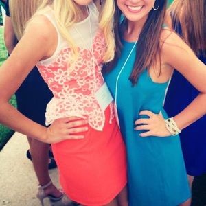 Neon orange/pink dress